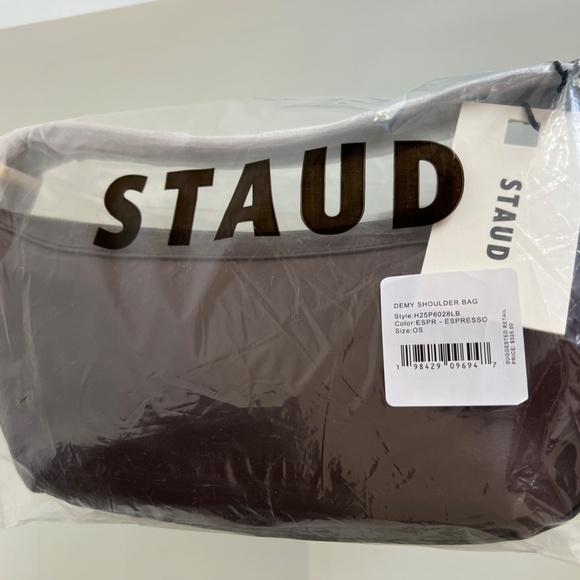 STAUD DEMY Espresso Leather Shoulder Bag - Picture 11 of 13